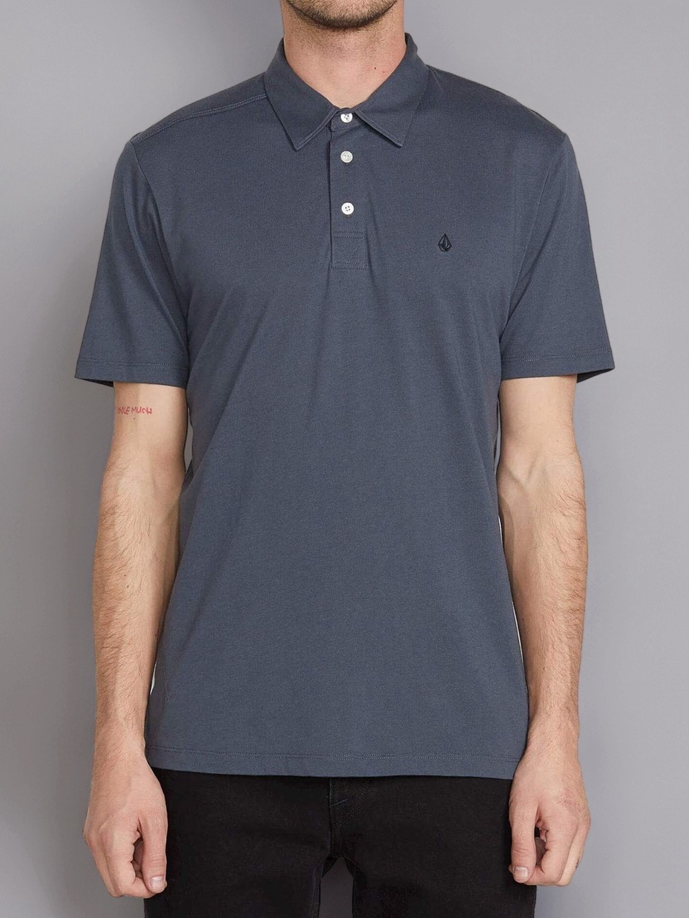 Volcom Men’s Charcoal Gray Short Sleeve Polo
